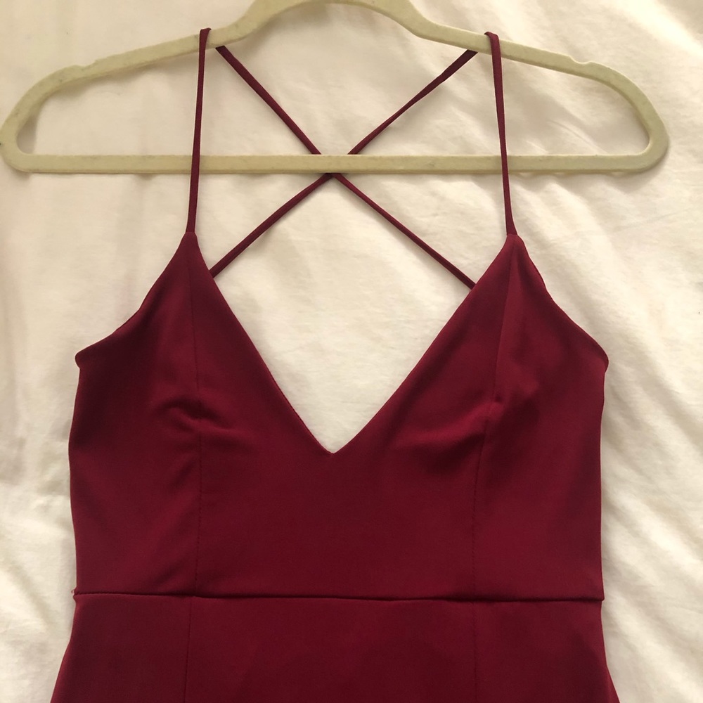 long cocktail dress- maroon
